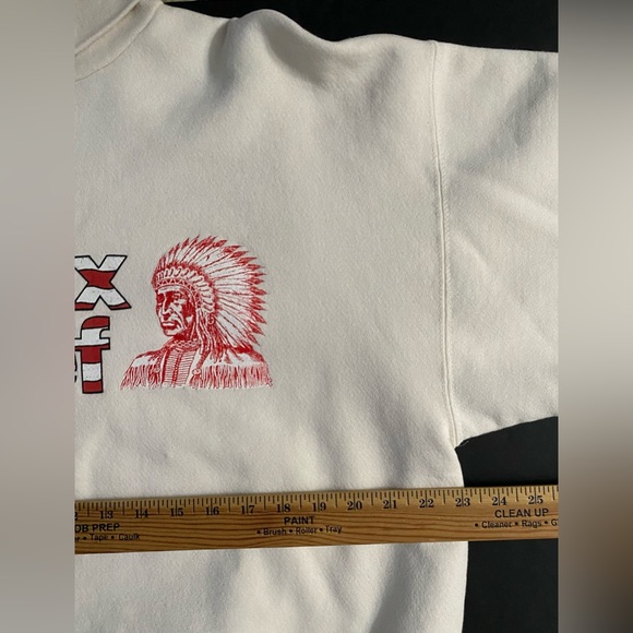 Vintage Tultex Cotton Sioux Chef print Unisex sweatshirt Turtleneck Large - Picture 7 of 12